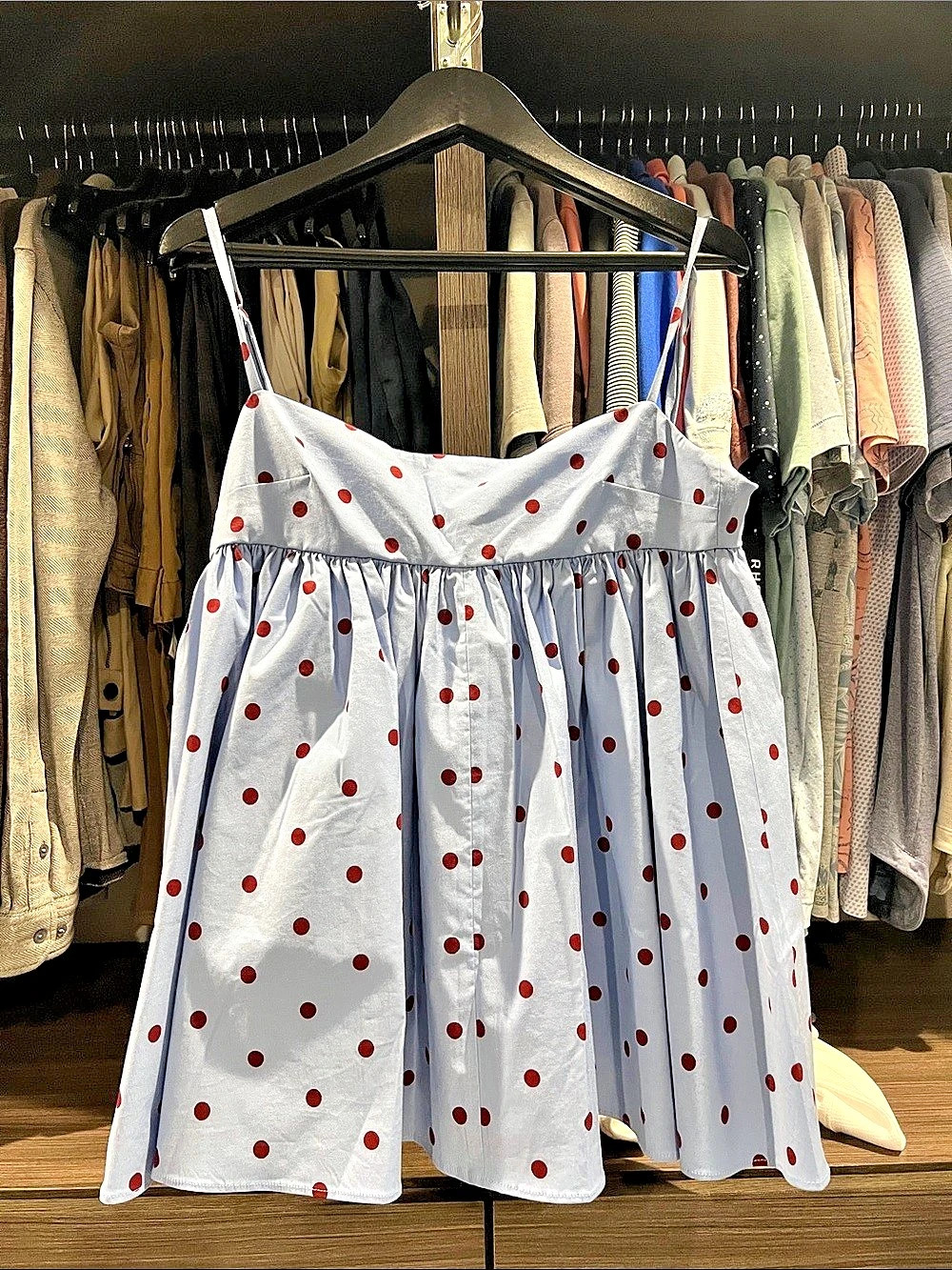 Stone cold fox Polka Dot Mini Dress in Blue & Red NWT